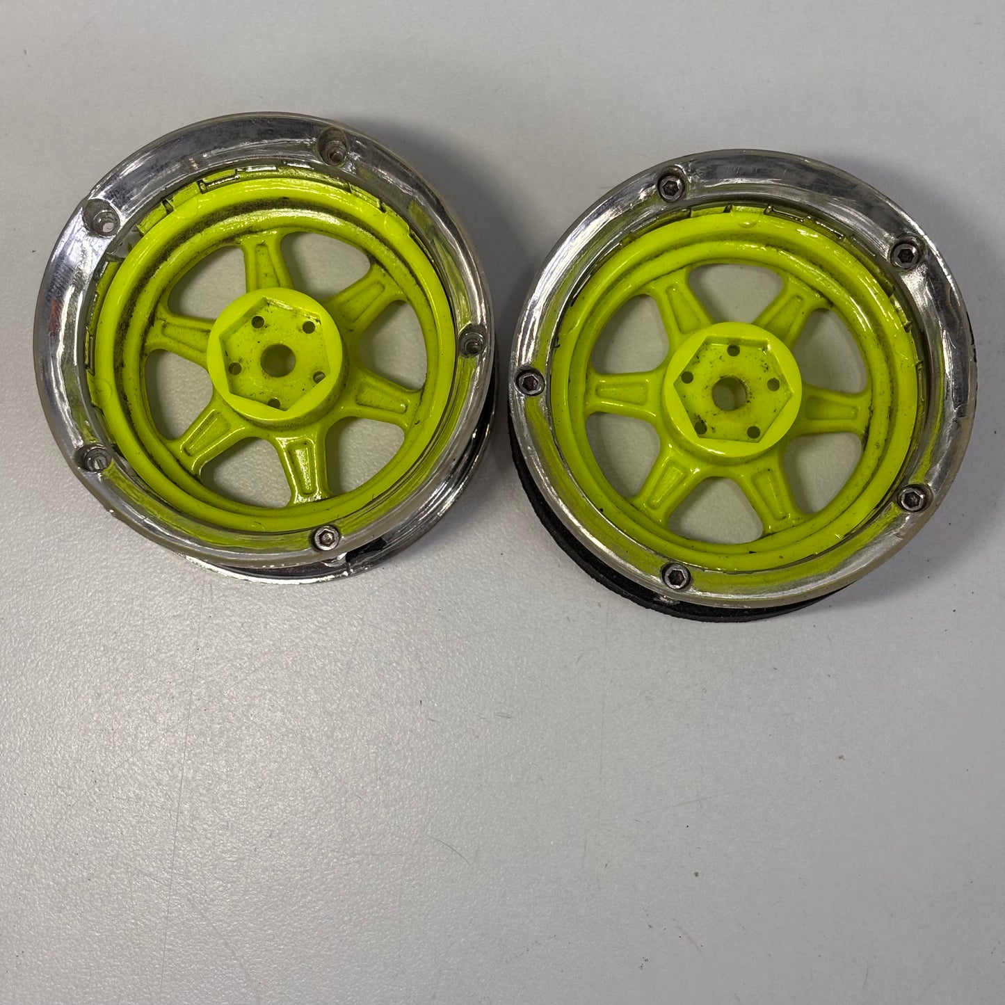 DS Racing Green/Chrome Wheels Adjustable Offset