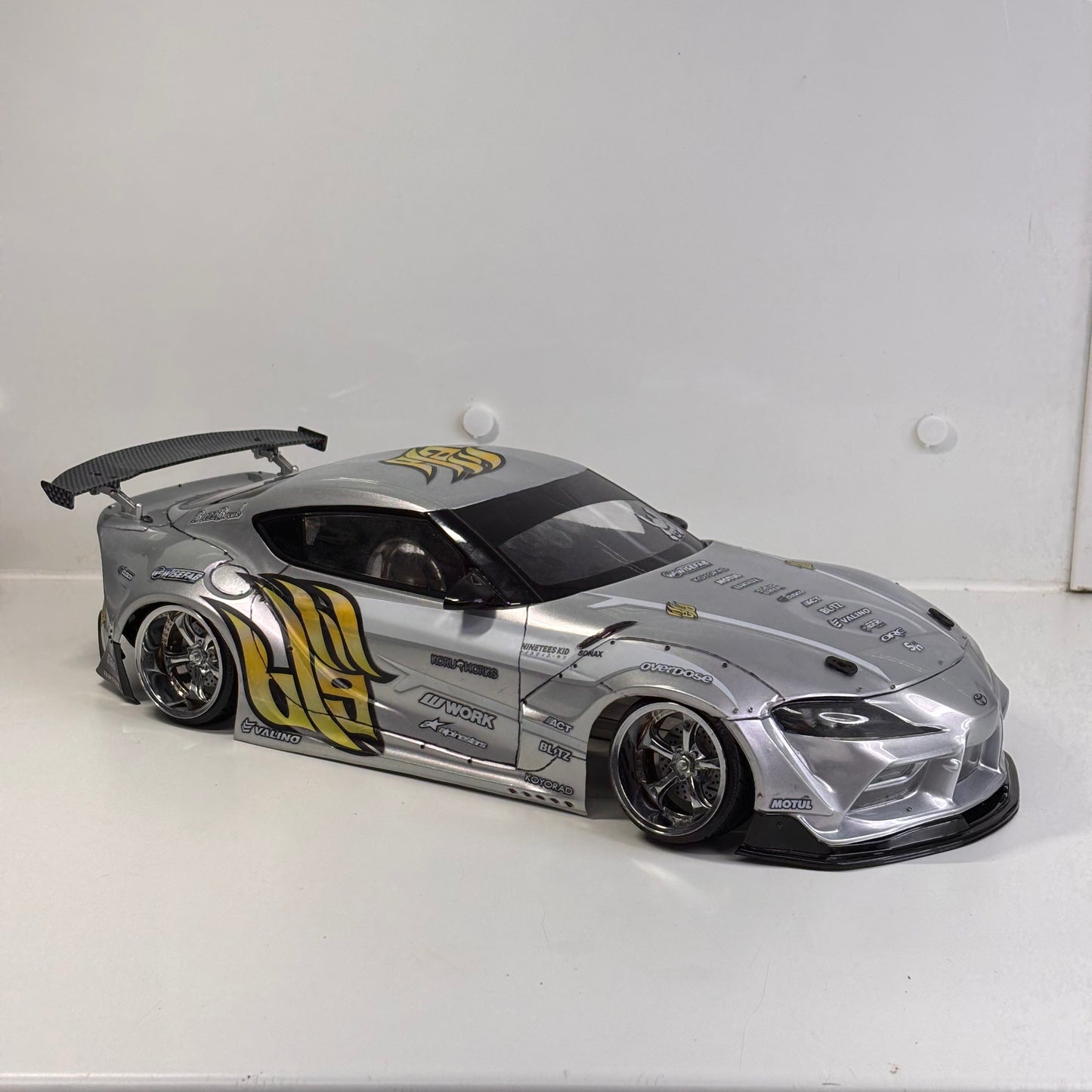 Addiction Toyota A90 Supra Silver Bodyshell Shell