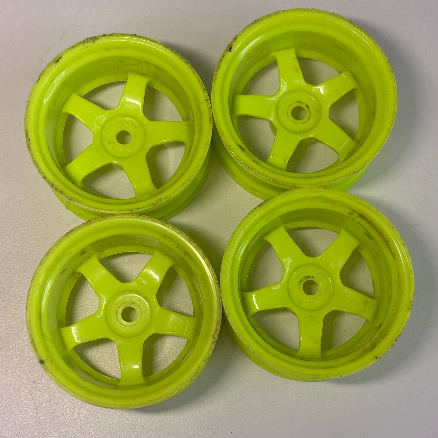 Yellow/Green 5 Spoke Green Wheels Offset 9
