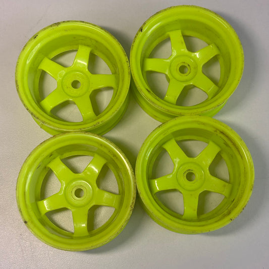 Yellow/Green 5 Spoke Green Wheels Offset 9