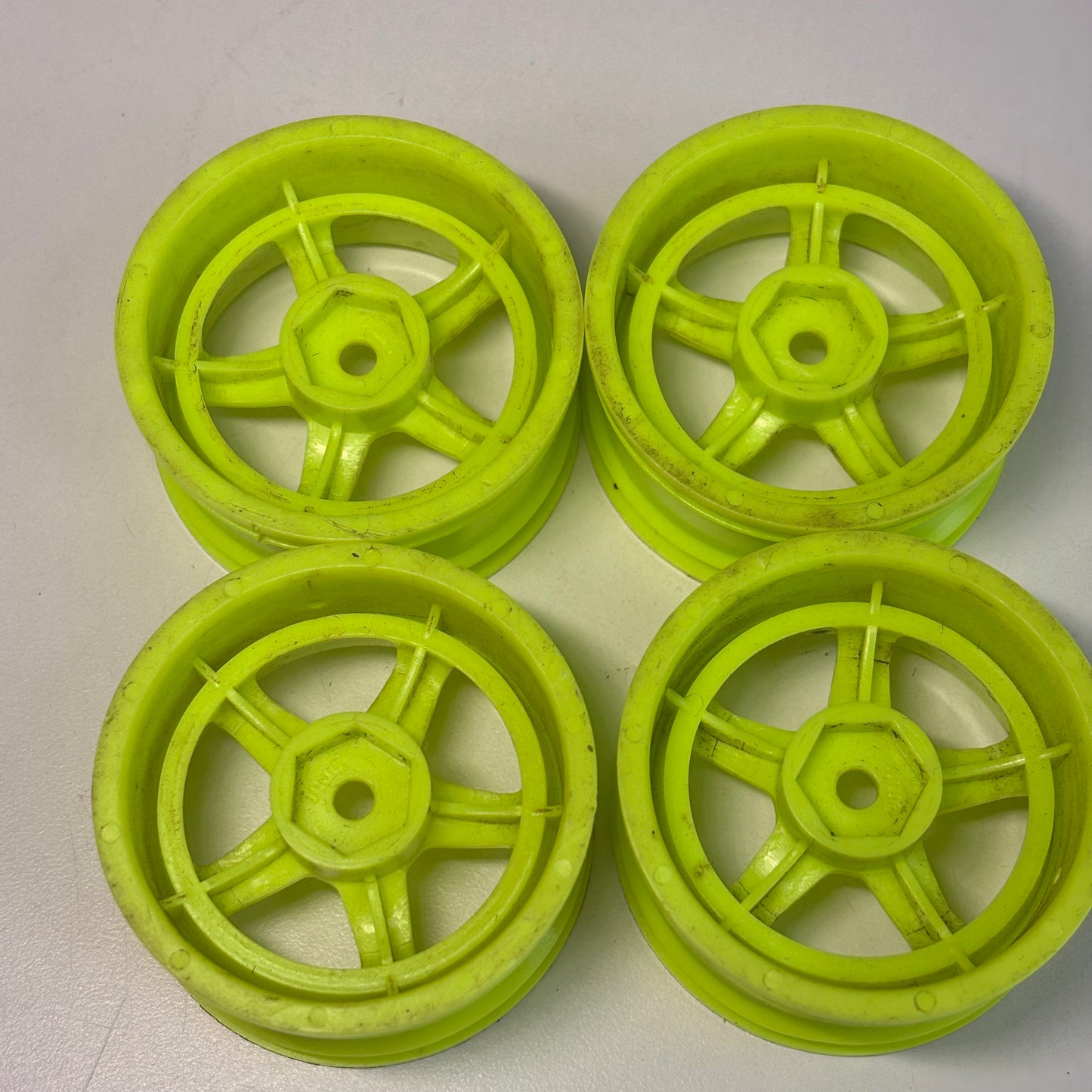 Yellow/Green 5 Spoke Green Wheels Offset 9