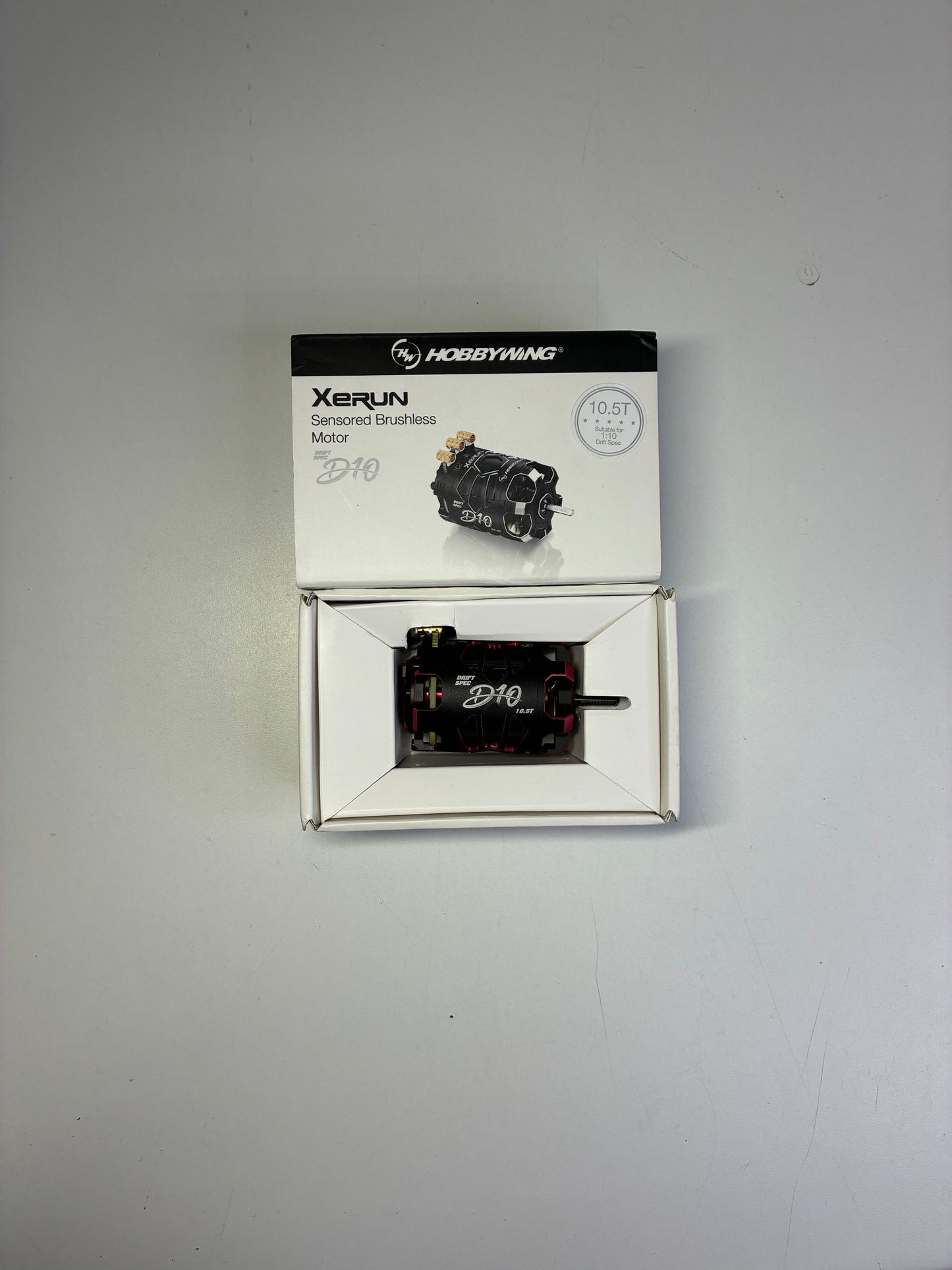 Hobbywing D10 Xerun Sensored Brushless Motor 10.5T Boxed Red