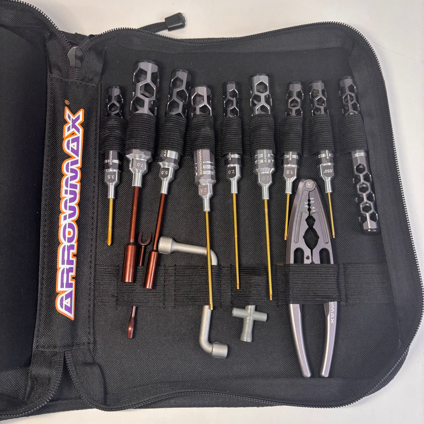 Arrowmax Tool Case With Tools Honeycomb 1.5, 2.0, 2.5, 3.0 5.5, 7.0 Allex Nut Drivers