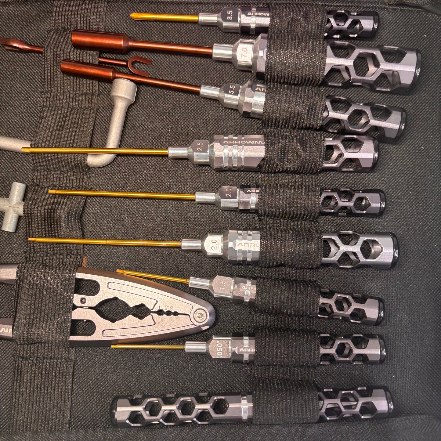 Arrowmax Tool Case With Tools Honeycomb 1.5, 2.0, 2.5, 3.0 5.5, 7.0 Allex Nut Drivers