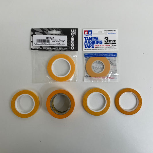 Assorted Masking Tape 3mm etc 6x Rolls