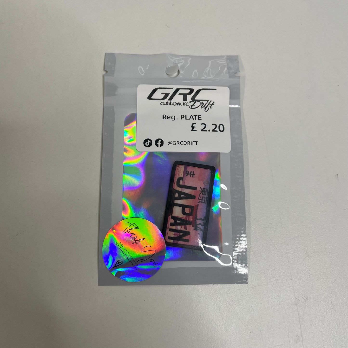 GRC Body Shell Accessories Reg Plates All Designs