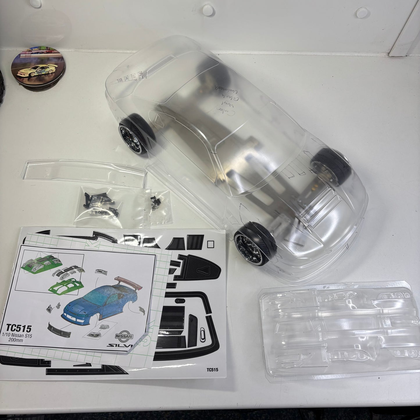 L&L Models TC515 200mm Nissan S15 Bodyshell Clear