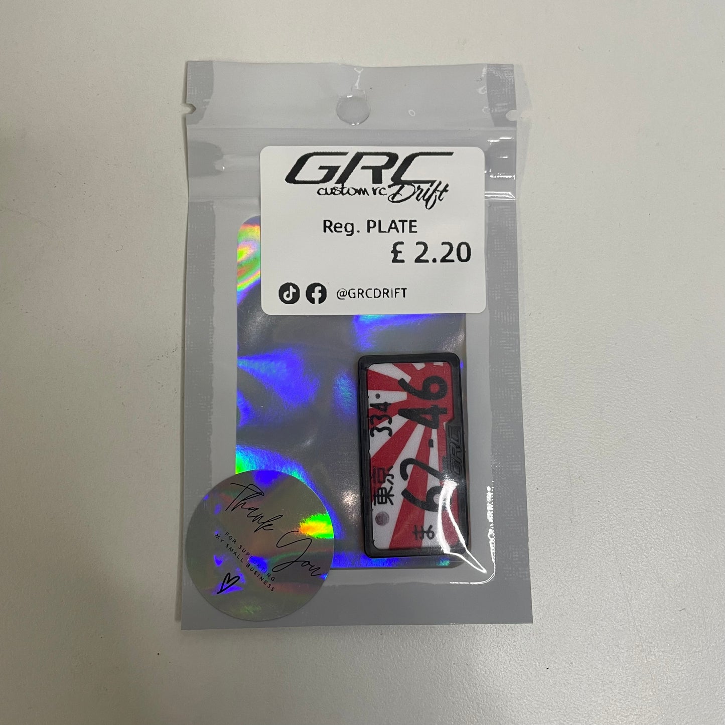 GRC Body Shell Accessories Reg Plates All Designs