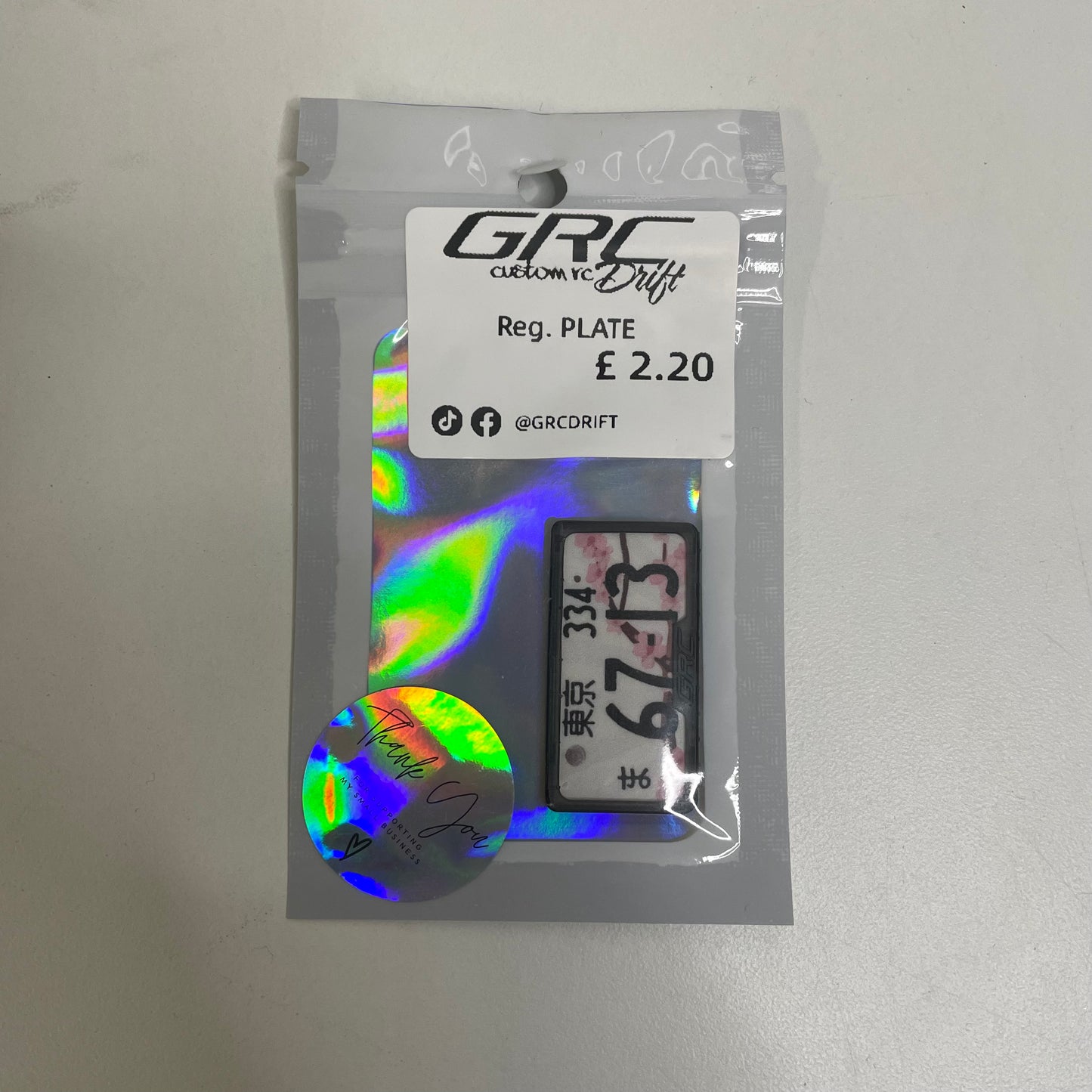 GRC Body Shell Accessories Reg Plates All Designs