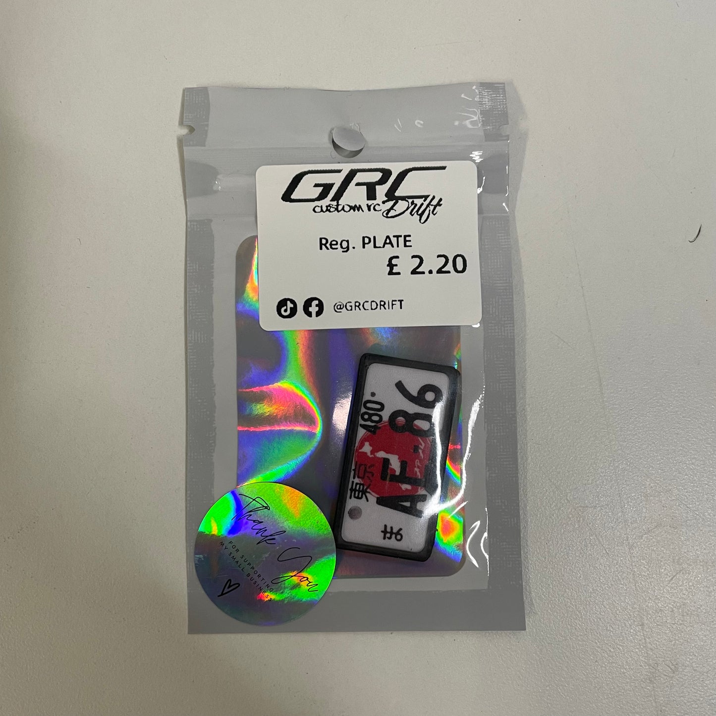 GRC Body Shell Accessories Reg Plates All Designs