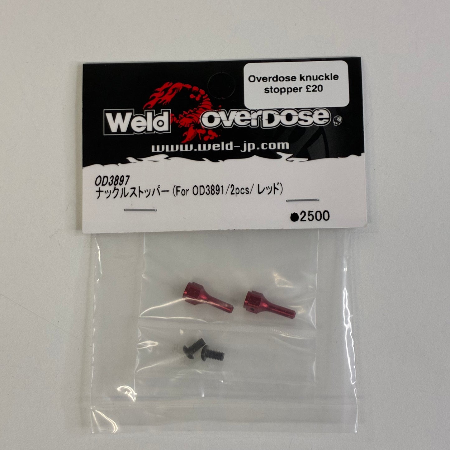 Overdose Knuckle Stopper OD3897 Red Alloy