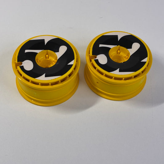 HPI Turbo Fiveteen52 Yellow Black Wheels 6mm Pair