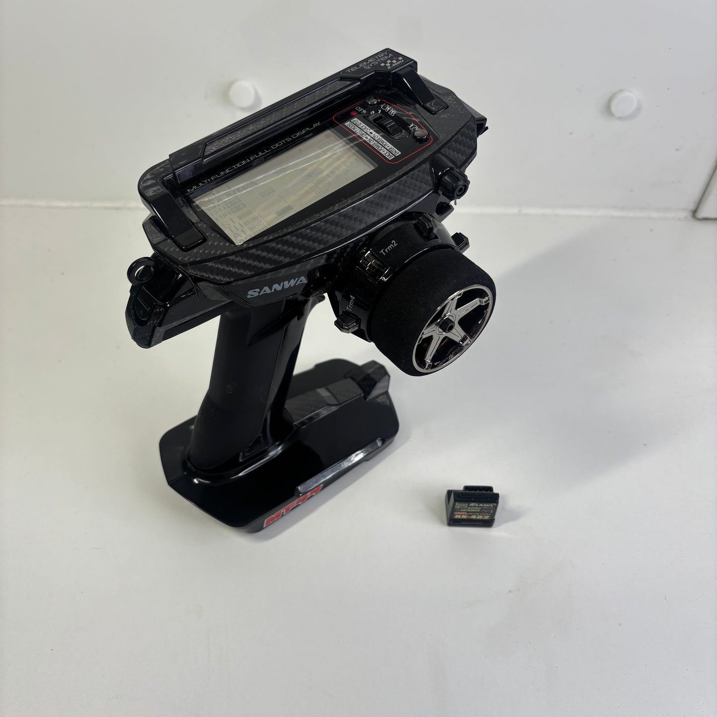 Sanwa MT44 Controller & Receiver Piano Black Limited Edition Carbon Wrap