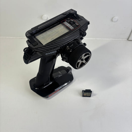 Sanwa MT44 Controller & Receiver Piano Black Limited Edition Carbon Wrap