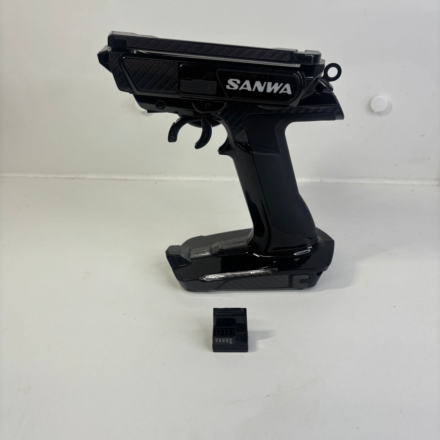 Sanwa MT44 Controller & Receiver Piano Black Limited Edition Carbon Wrap