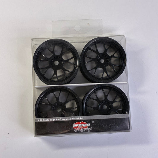K Force Racing Black Wheels 1:10 Scale