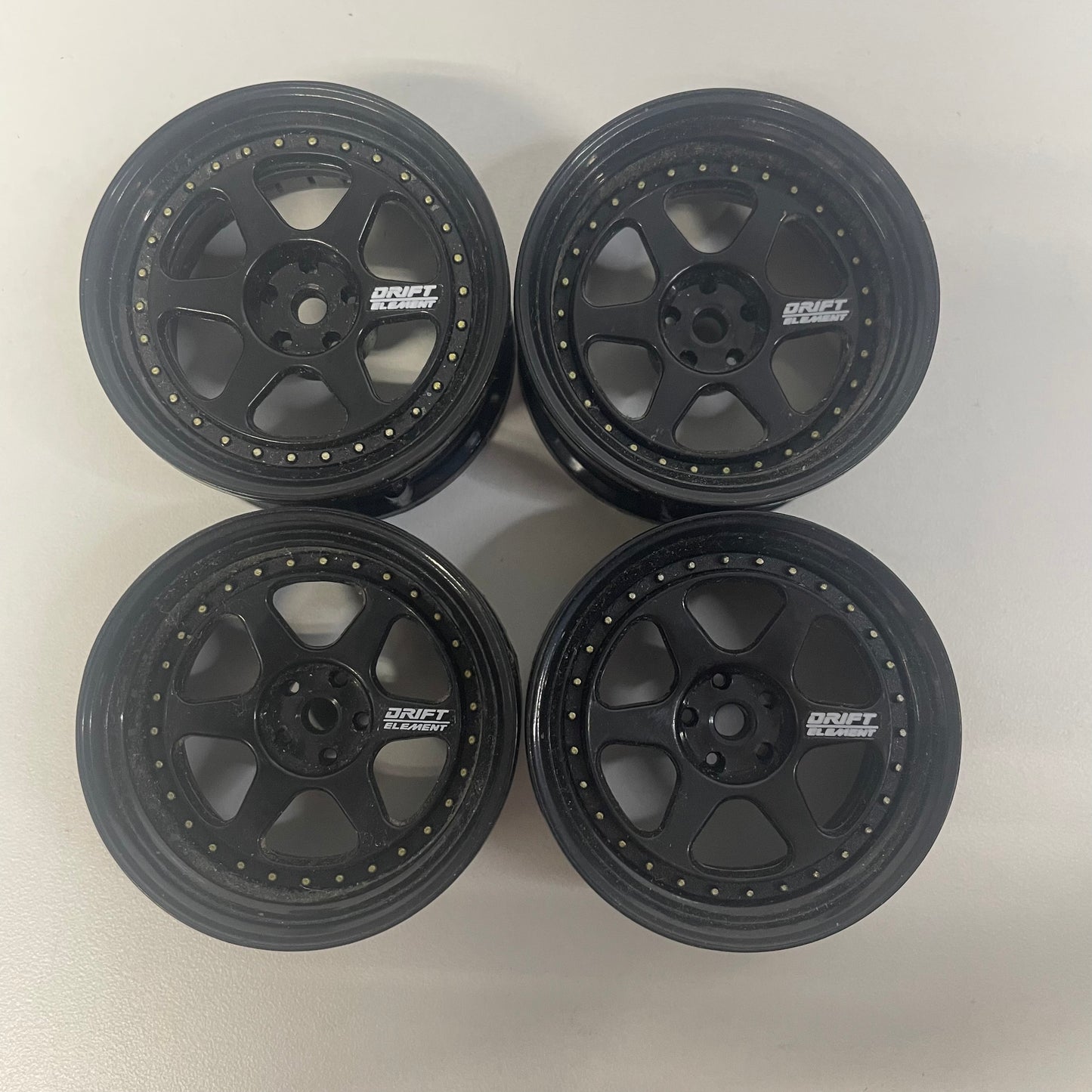 DS Racing Drift Element Wheels Black Adjustable Offset