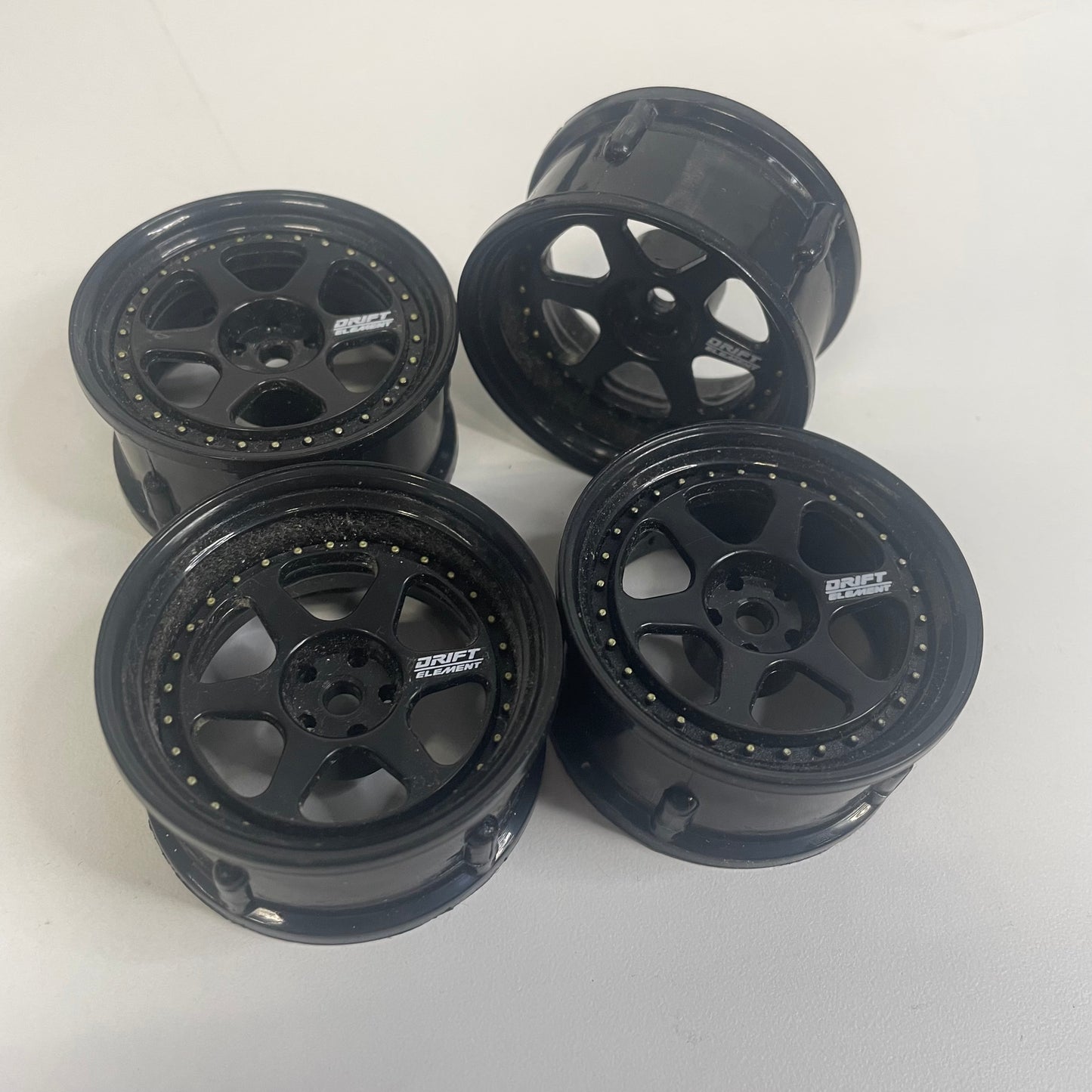 DS Racing Drift Element Wheels Black Adjustable Offset