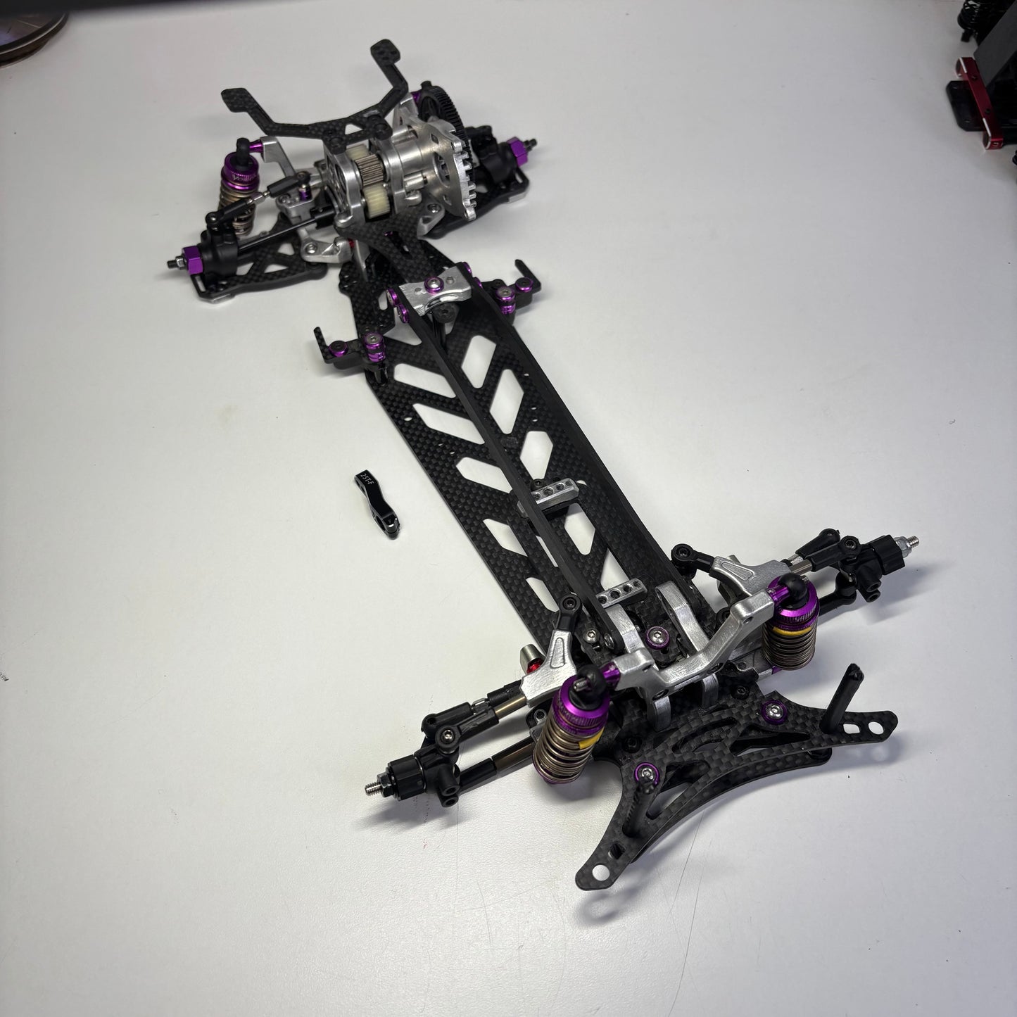 Yokomo MD1.0 Master Drift RWD Carbon Alloy Silver Purple Chassis