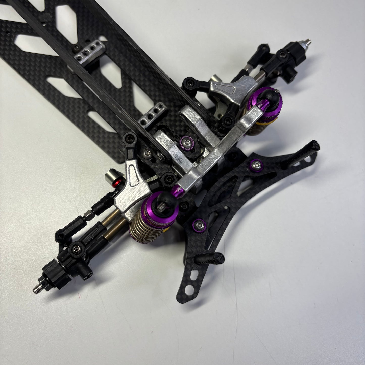 Yokomo MD1.0 Master Drift RWD Carbon Alloy Silver Purple Chassis