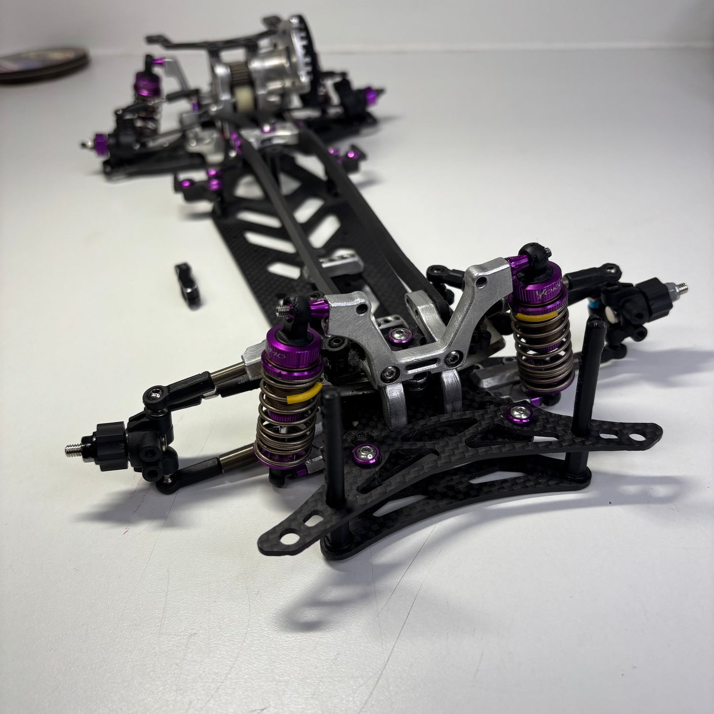 Yokomo MD1.0 Master Drift RWD Carbon Alloy Silver Purple Chassis