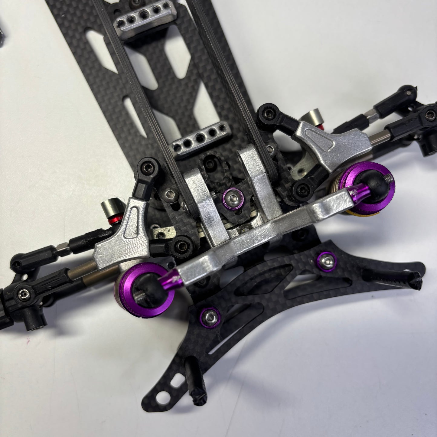 Yokomo MD1.0 Master Drift RWD Carbon Alloy Silver Purple Chassis
