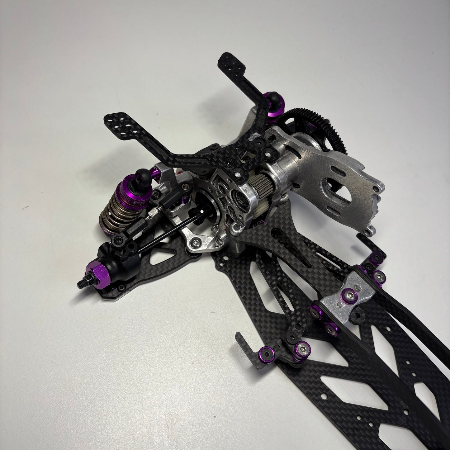 Yokomo MD1.0 Master Drift RWD Carbon Alloy Silver Purple Chassis