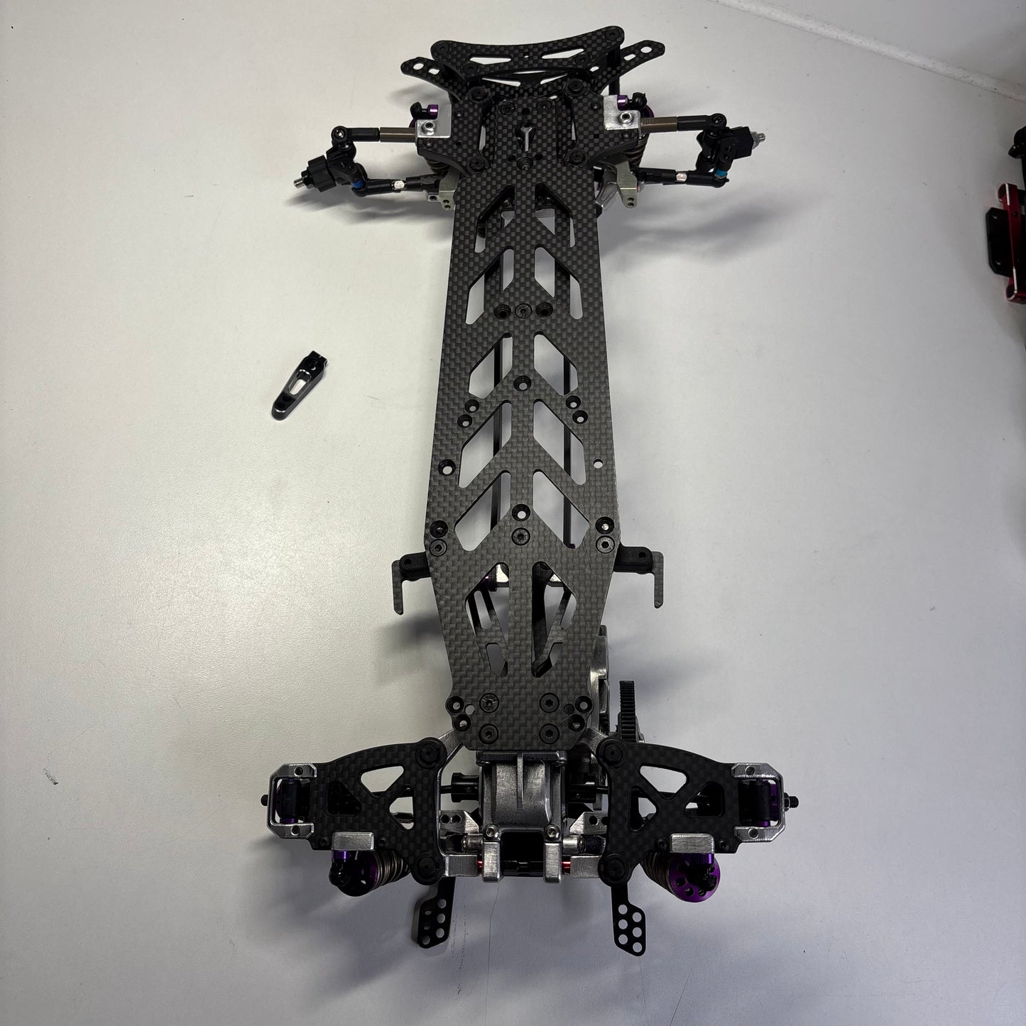 Yokomo MD1.0 Master Drift RWD Carbon Alloy Silver Purple Chassis