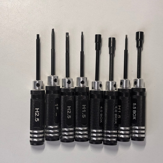 Black Silver Alloy Tool Set 1.5/2.0/2.5/3.0 5.5mm 7.0mm