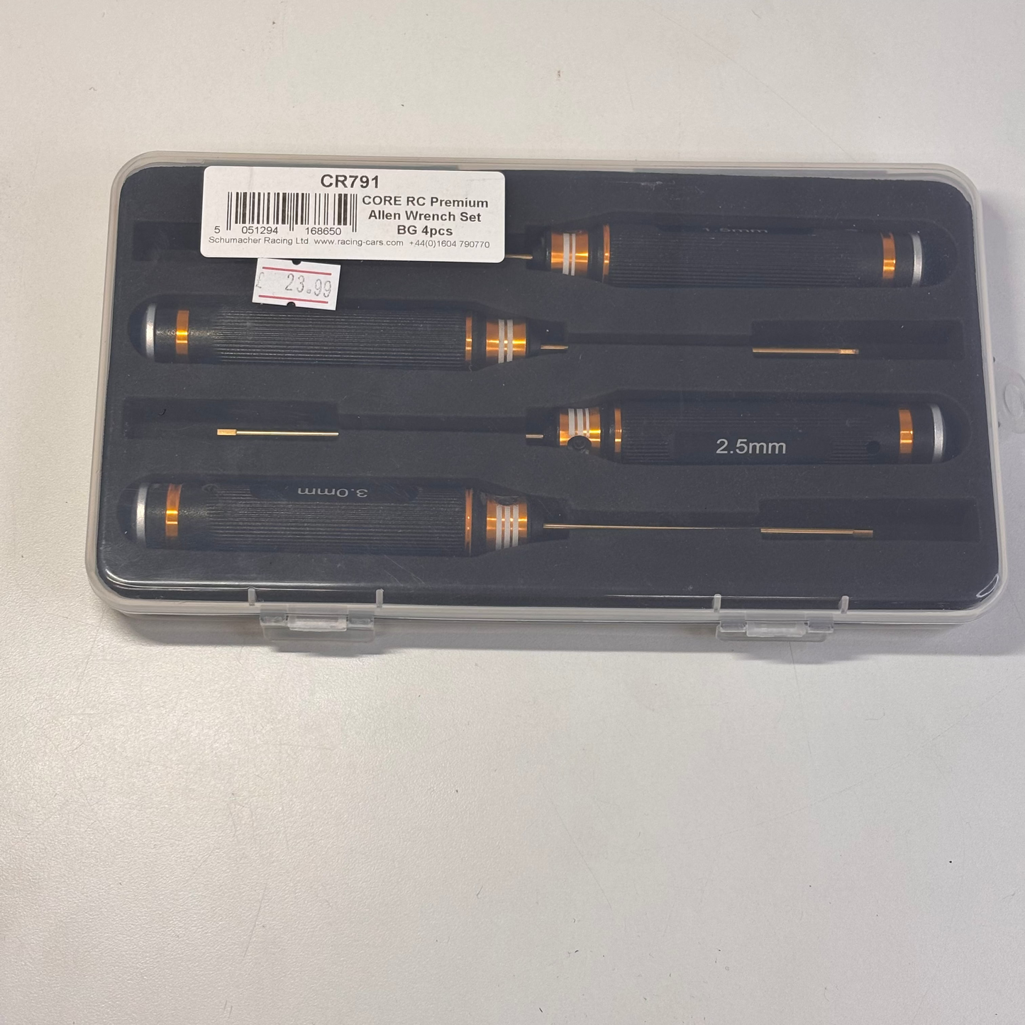 Core RC Black & Gold Tool Set Boxed 1.5,2.0,2.5,3.0 Allen