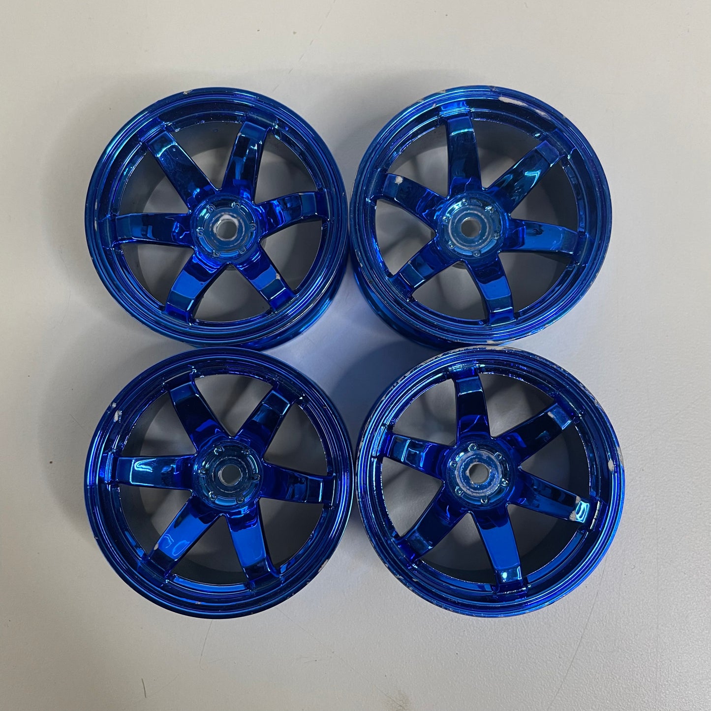 Anodised Blue Wheels 6mm Offset