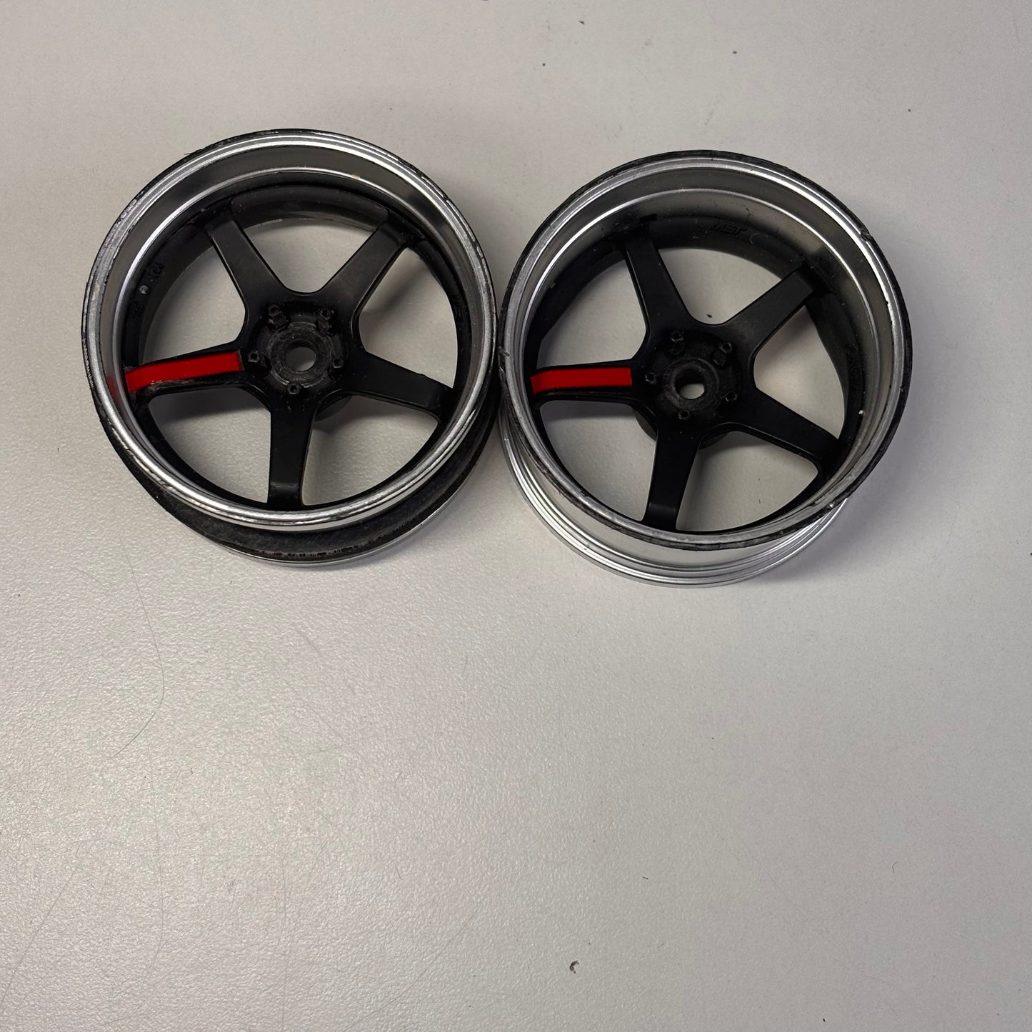 MST +2 Adjustable Offset Wheels Black Silver
