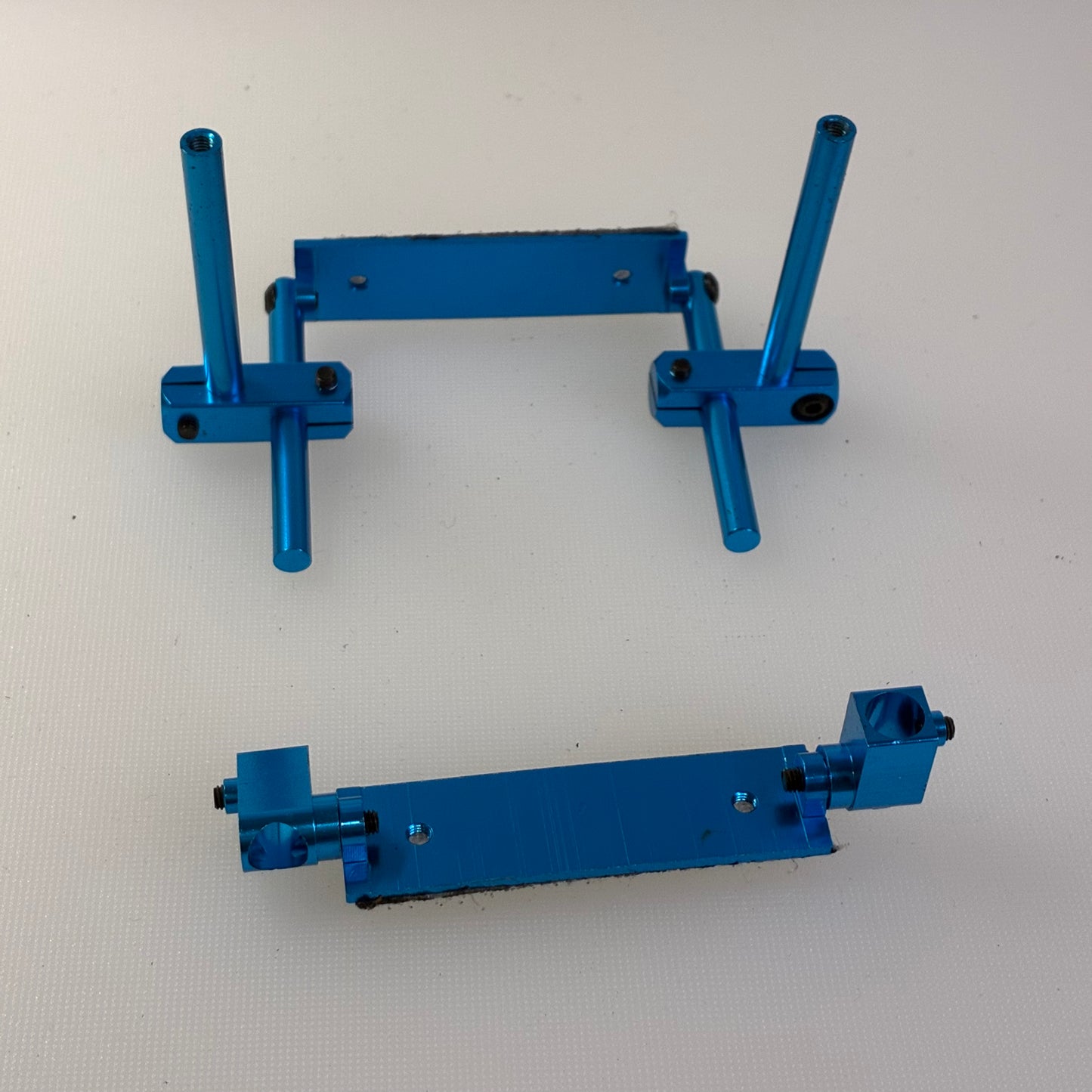 Blue Alloy Body Mount Set Velcro