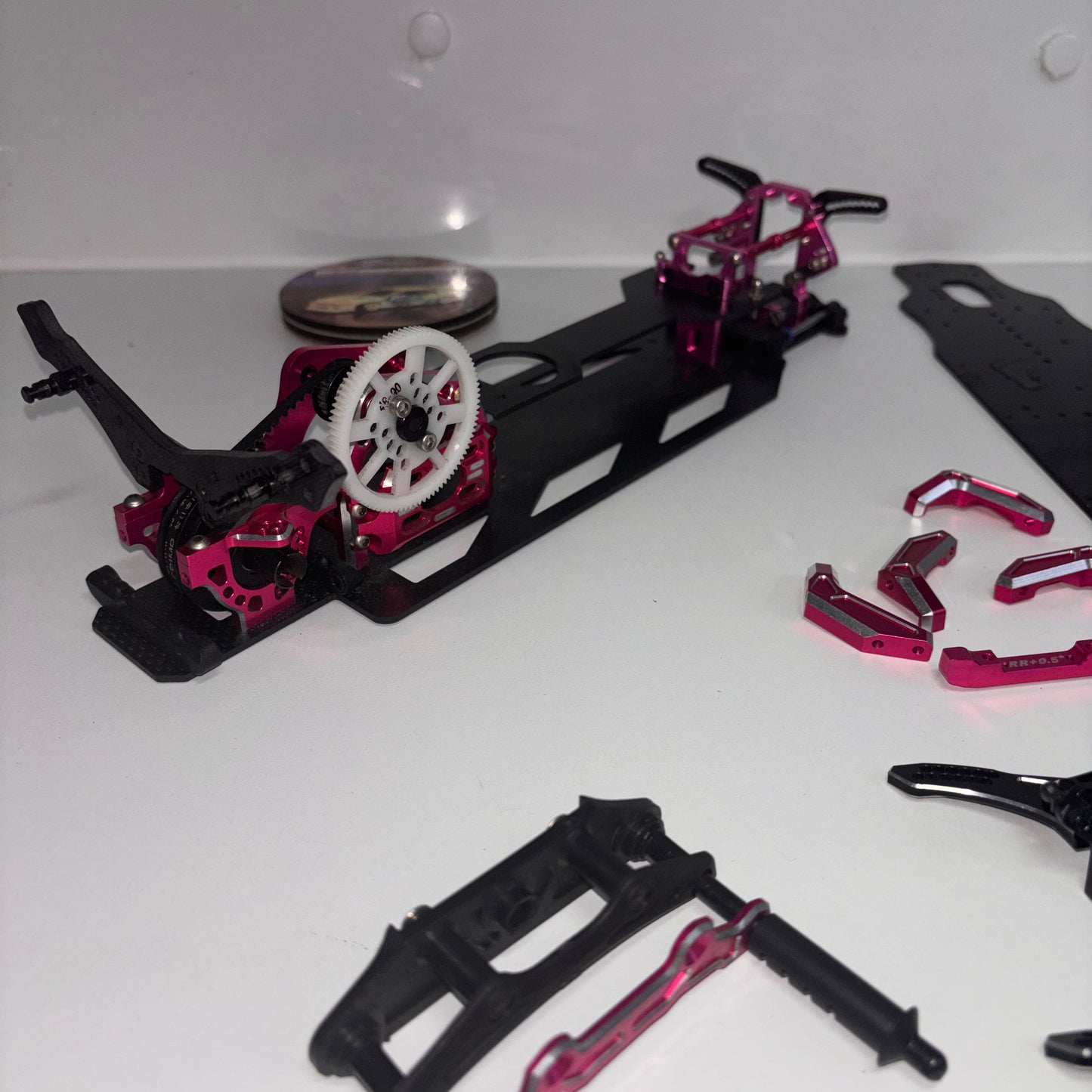 3Racing Sakura D4 Chassis Pink VX Dock Carbon Alloy Loads of Extra's