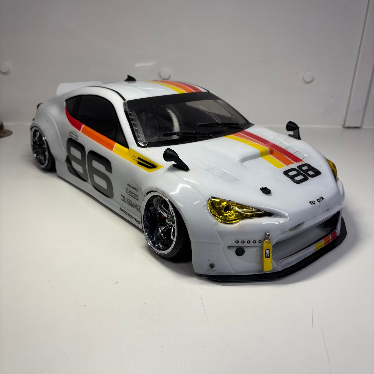 Toyota GT86 White Bodyshell Wide 200mm+