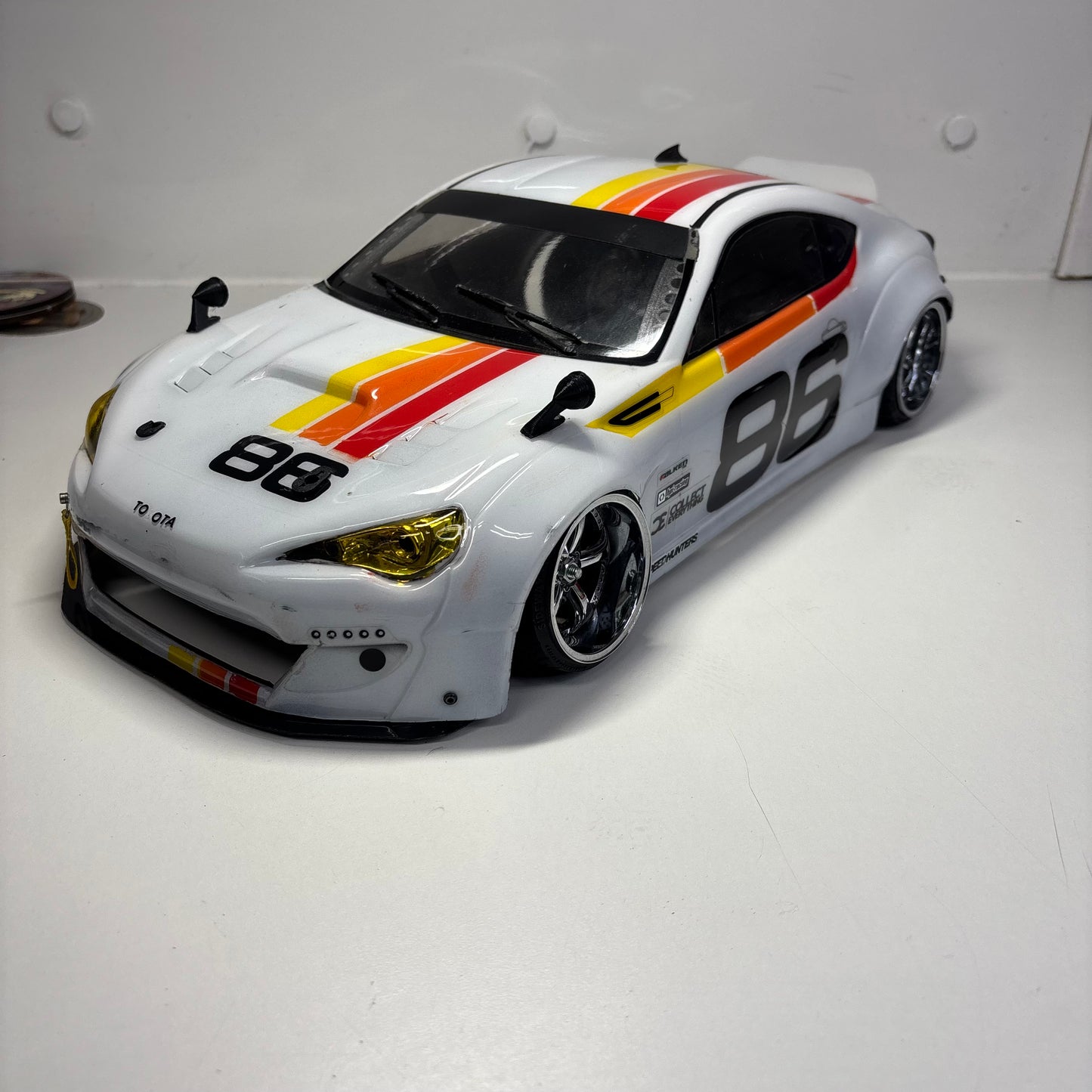 Toyota GT86 White Bodyshell Wide 200mm+