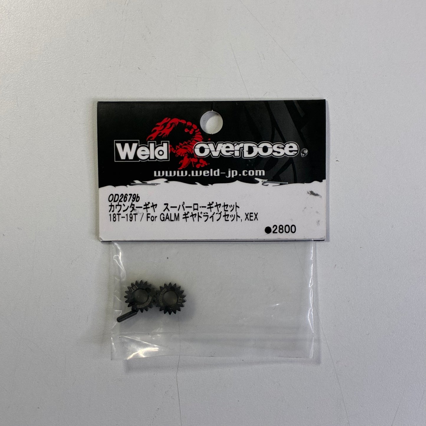 Overdose OD2679b Geardrive Gears 18T-19T For Galm