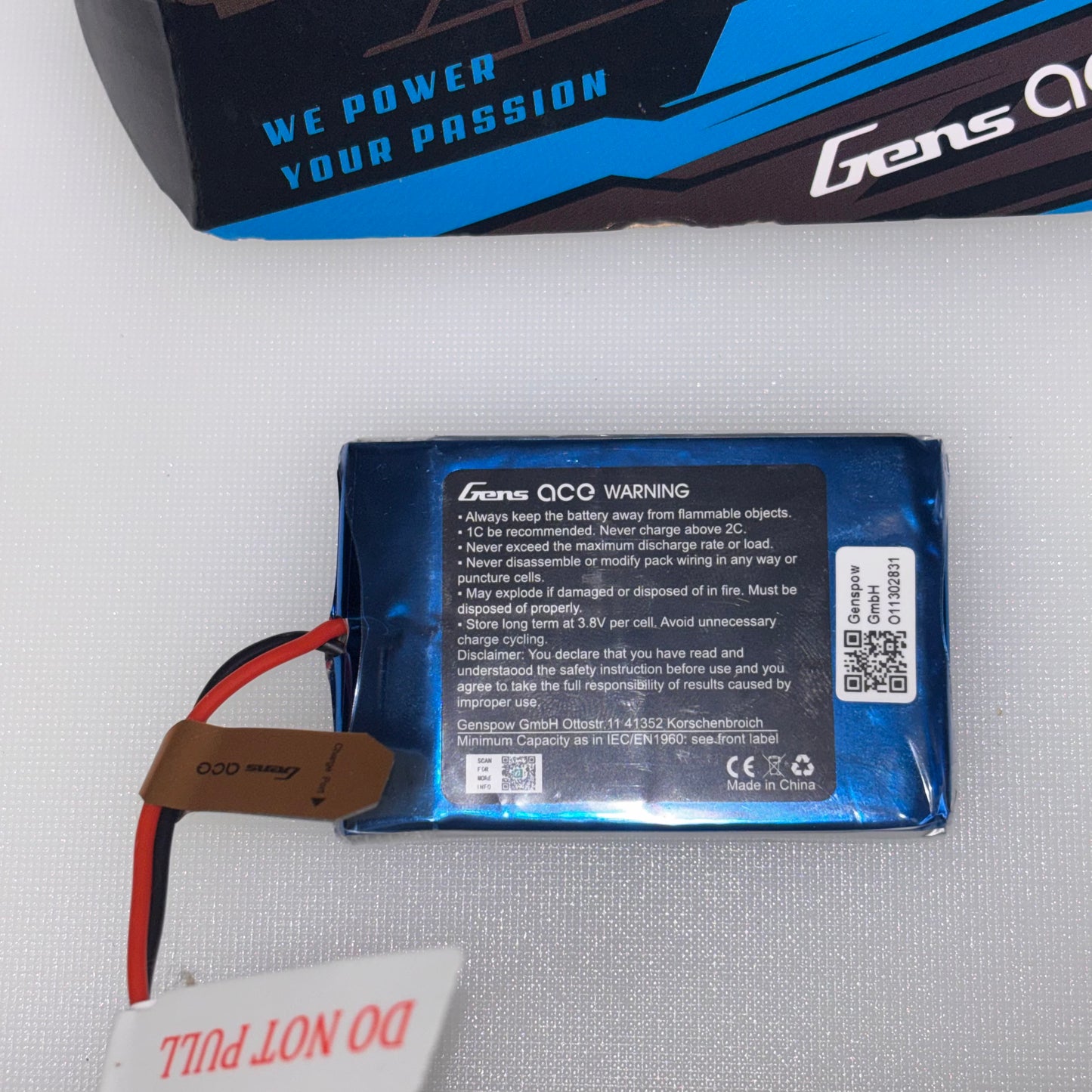 Gens ace 3.7V Lipo 1S 3500mAh Tx With JR O-G1S3500-RX Sanwa MT44