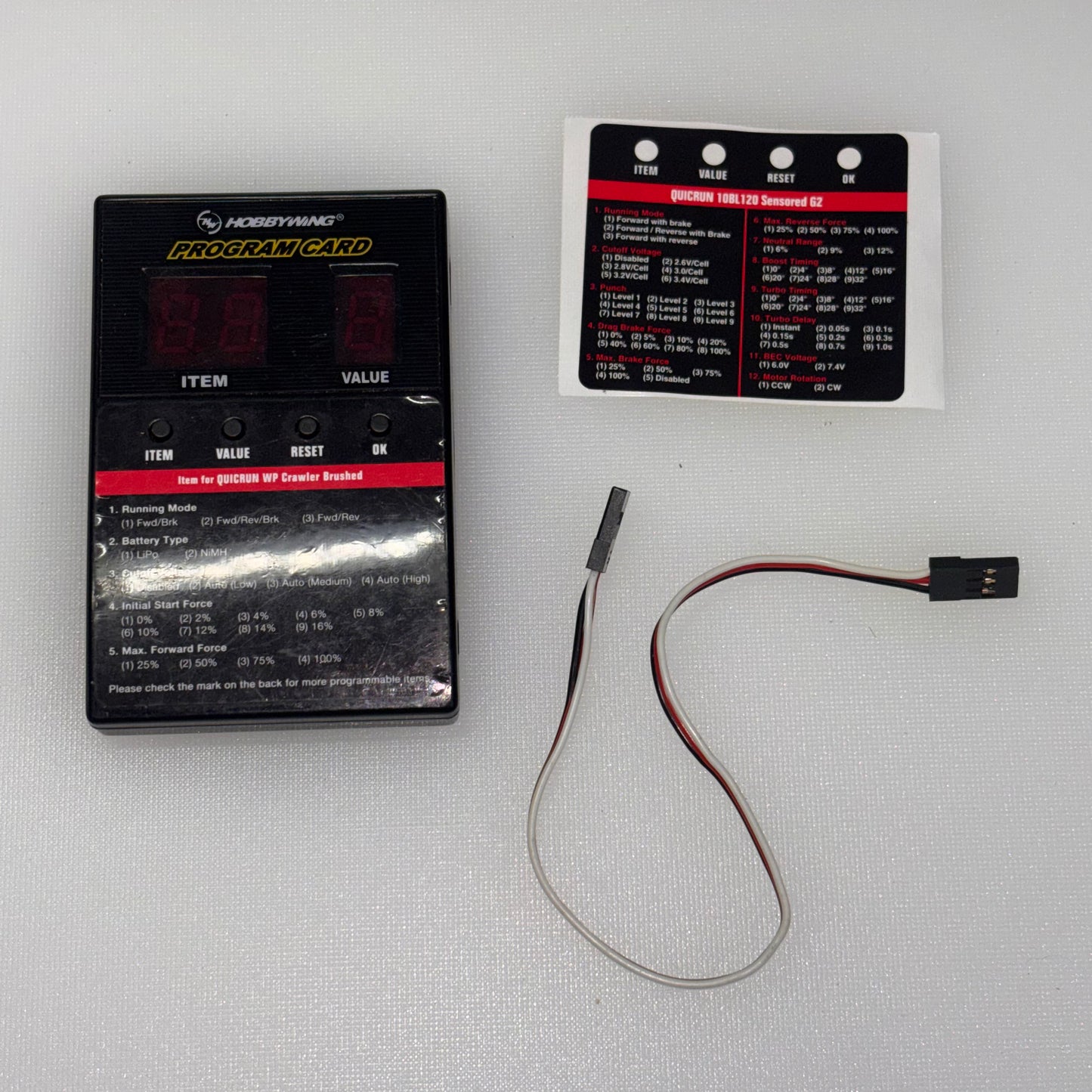 HobbyWing Program card