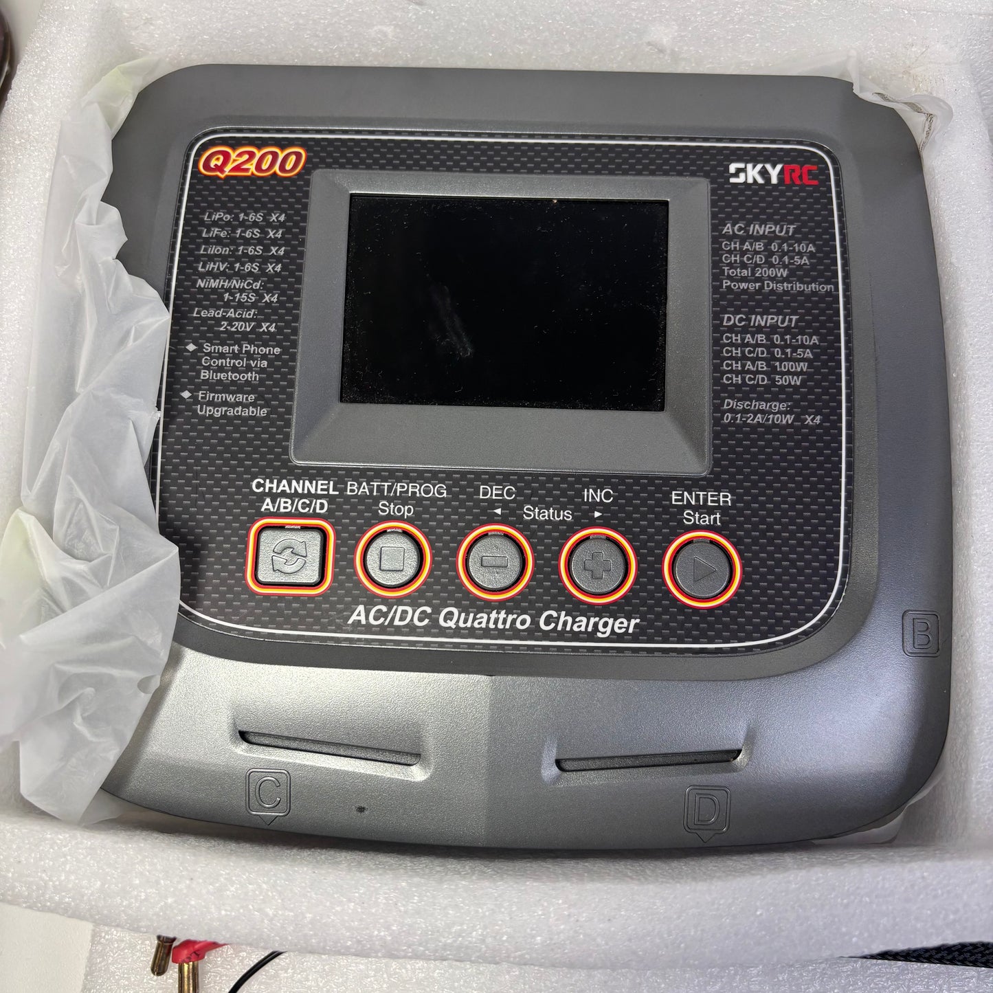 SkyRC Quad Charger 4 Port Q200 USB 200W