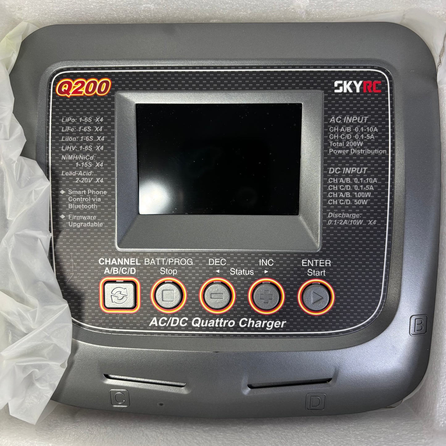 SkyRC Quad Charger 4 Port Q200 USB 200W