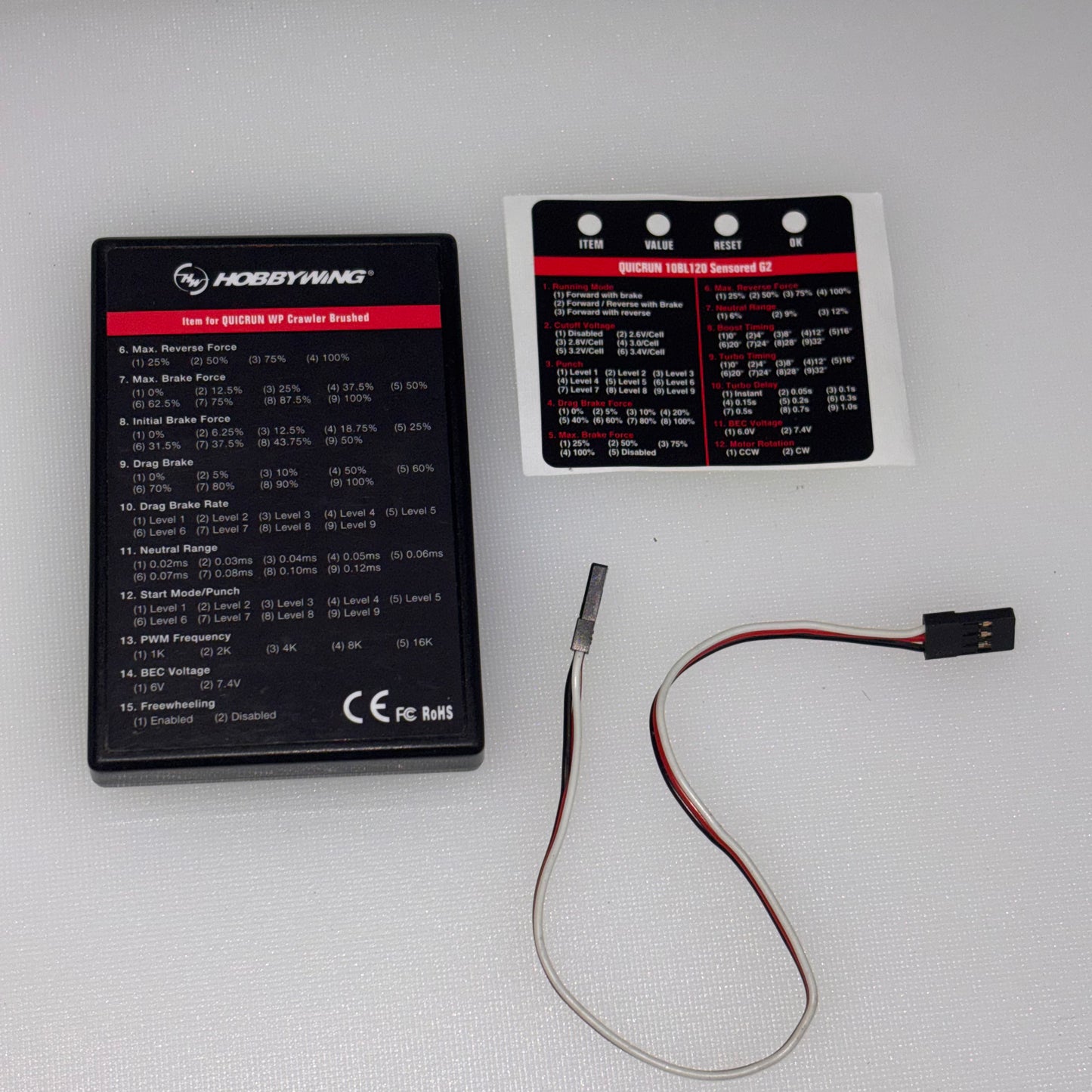HobbyWing Program card