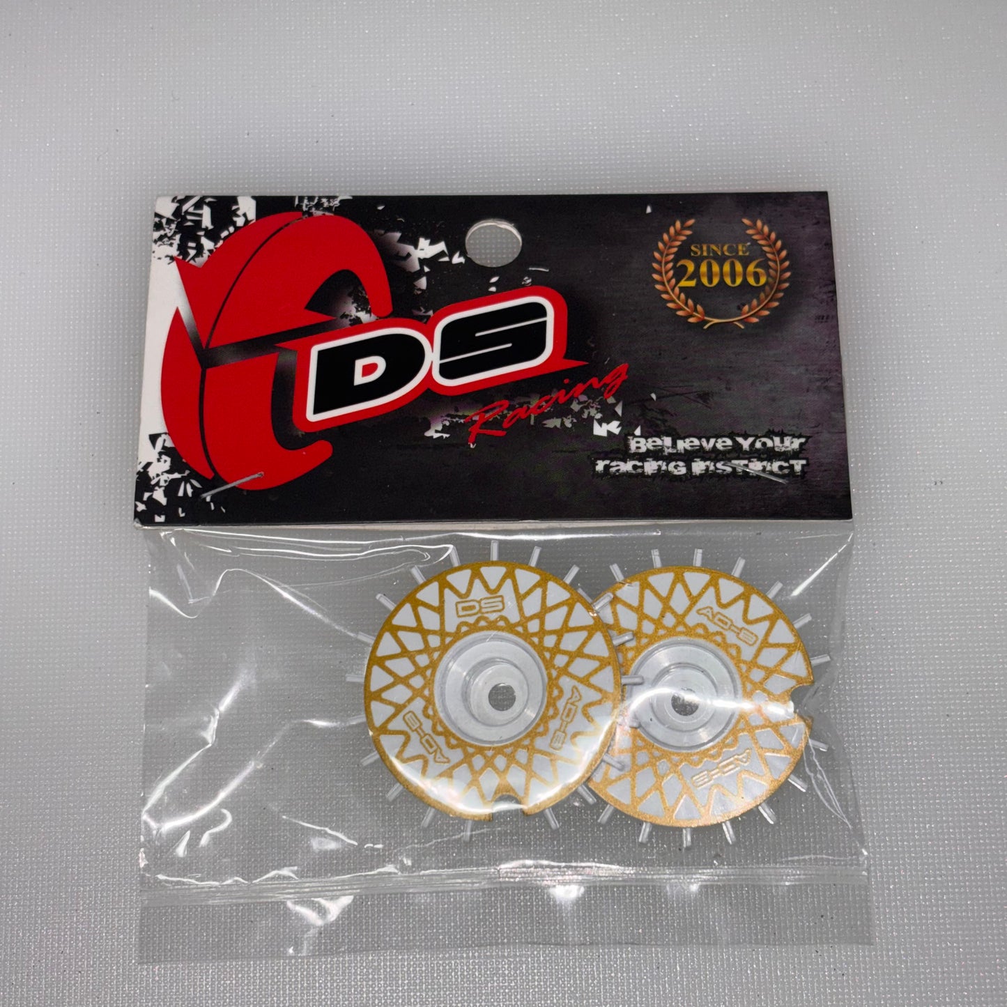 DS Racing AD-BW-GDME Areo Drift For DE Flat White/Gold Mesh 165