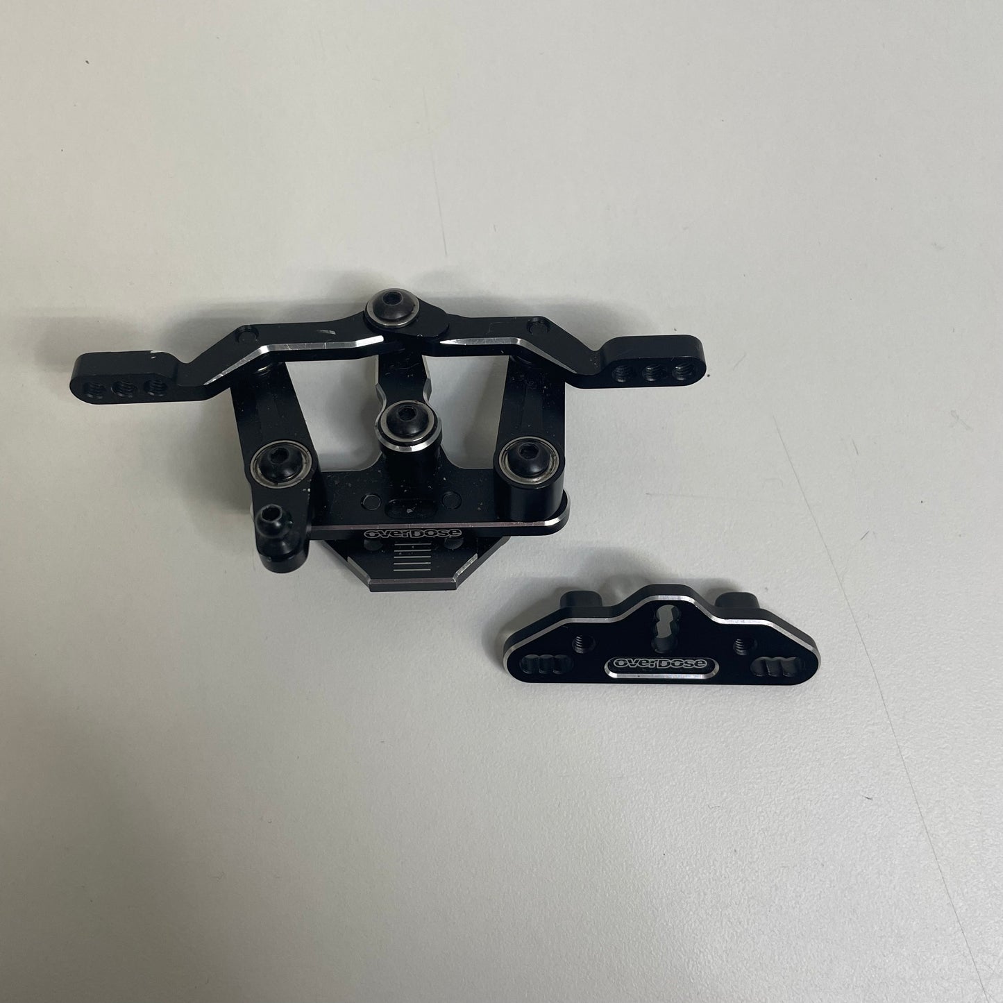 Overdose Triple Link Wiper Steering Rack Black With V2 Base Plate