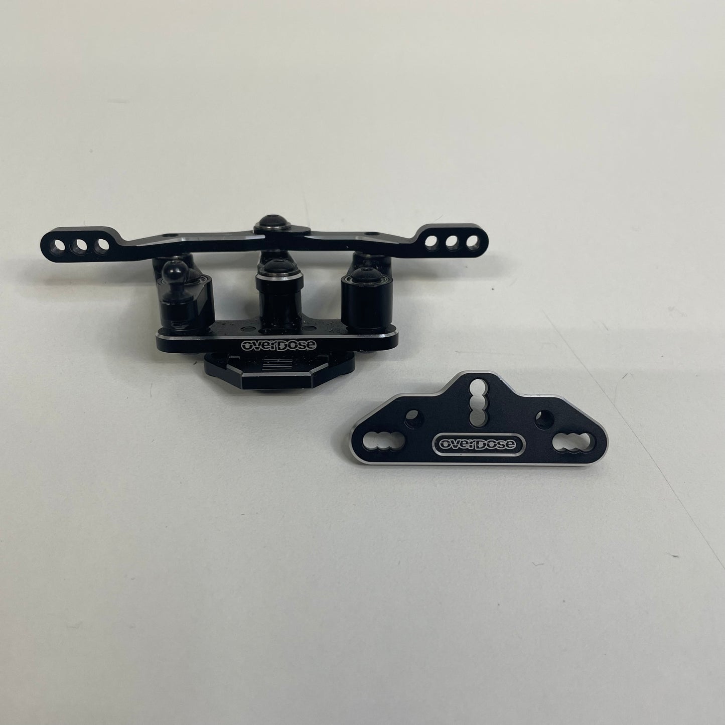 Overdose Triple Link Wiper Steering Rack Black With V2 Base Plate