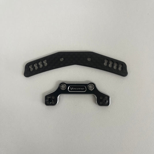 Yokomo Hybrid Front Alloy Carbon Shock Tower Black