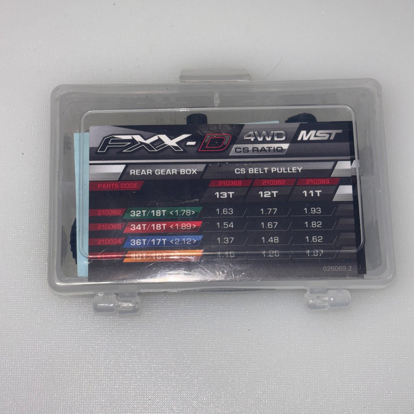 MST FXX-D Rear Gear Box CS Gear Set Assorted & Case