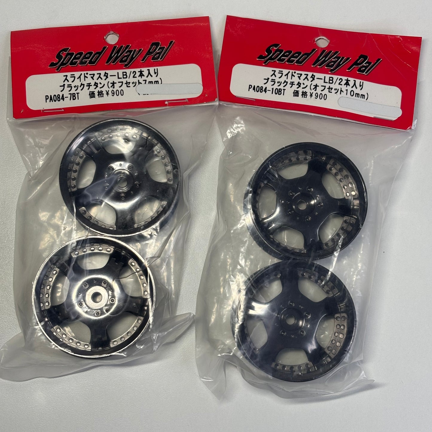 Speed Way Pal Wheels New PA084 7BT 10BT Offset 7/10 Work Euroline Dark Chrome