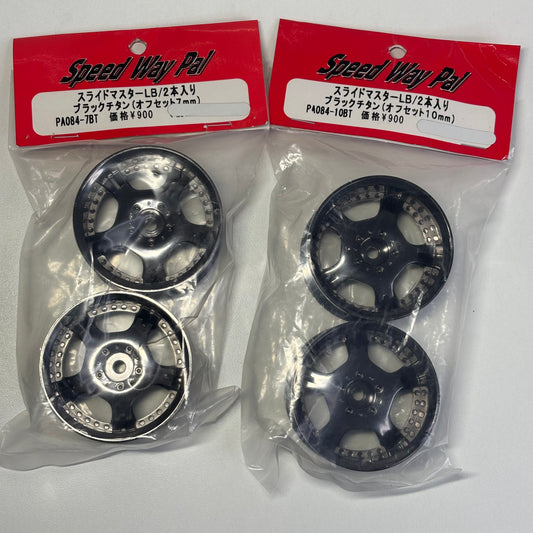 Speed Way Pal Wheels New PA084 7BT 10BT Offset 7/10 Work Euroline Dark Chrome