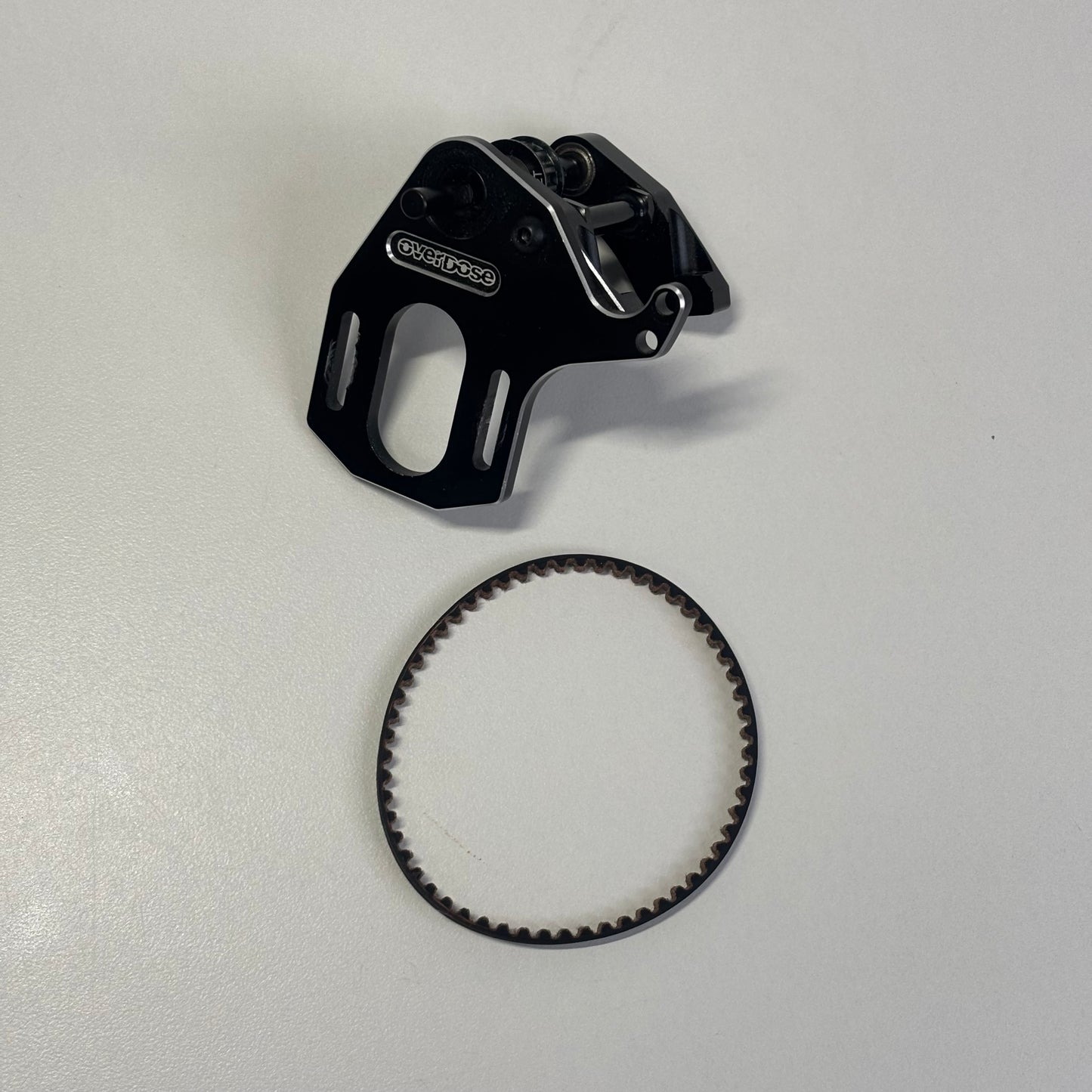 Overdose Type 1 Rear Drive Motor Mount Black Alloy Shaft Belt